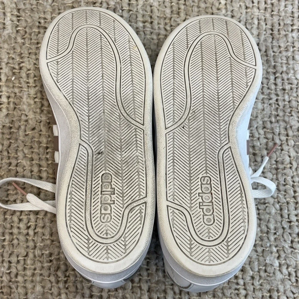 Adidas Women Cloudfoam Advantage DA9524‎ White Rose Gold Shoes Sneakers Size 9.5